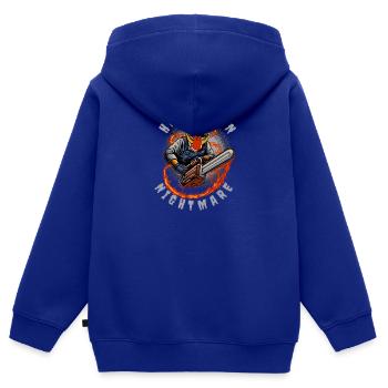 HALLOWEEN NIGHTMARE !! - Kids Premium Organic Zip-up Hoodie - royal blue - Back - AI Model Kid Male (0cm)