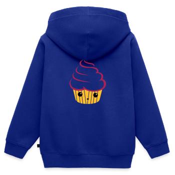 sweet cupcake - Kinder Premium Organic Zip Hoodie - Royalblau - Hinten - AI Model Kid Male (0cm)