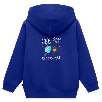 Kitzbühel Skifahren Tirol Snowboarden Österreich - Kinder Premium Organic Zip Hoodie - Royalblau - Hinten - AI Model Kid Male (0cm)