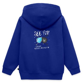 Wilder Kaiser-Brixental Ski Tirol Österreich - Kinder Premium Organic Zip Hoodie - Royalblau - Hinten - AI Model Kid Male (0cm)