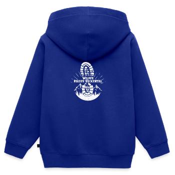 Wilder Kaiser-Brixental Ski Tirol Österreich - Kinder Premium Organic Zip Hoodie - Royalblau - Hinten - AI Model Kid Male (0cm)