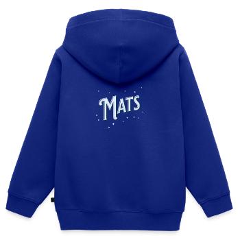 Mats Namen personalisiert - Kinder Premium Organic Zip Hoodie - Royalblau - Hinten - AI Model Kid Male (0cm)