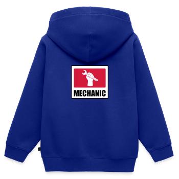 Mechaniker - Kinder Premium Organic Zip Hoodie - Royalblau - Hinten - AI Model Kid Male (0cm)