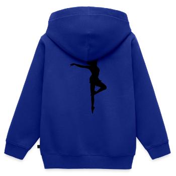 Dancing Girl 2 - Kinder Premium Organic Zip Hoodie - Royalblau - Hinten - AI Model Kid Male (0cm)