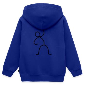 Strichmännchen - Volleyball - Kinder Premium Organic Zip Hoodie - Royalblau - Hinten - AI Model Kid Male (0cm)