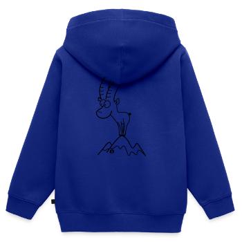 Capricorn - Capricorn - Sweat Premium à capuche zippé enfant bio - bleu roi - Dos - AI Model Kid Male (0cm)