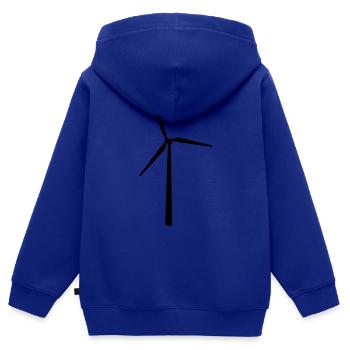 Grün Energie - Kinder Premium Organic Zip Hoodie - Royalblau - Hinten - AI Model Kid Male (0cm)