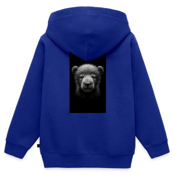 Baby Bär Neugeborenes - Baby Bear Newborn - Kinder Premium Organic Zip Hoodie - Royalblau - Hinten - AI Model Kid Male (0cm)
