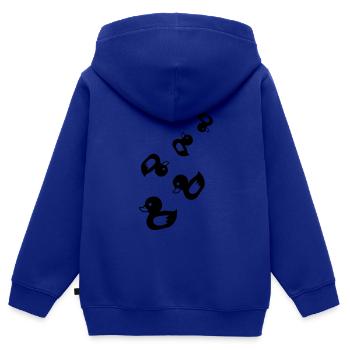 Ente Icon - Kinder Premium Organic Zip Hoodie - Royalblau - Hinten - AI Model Kid Male (0cm)
