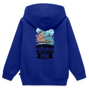 Angler - Kinder Premium Organic Zip Hoodie - Royalblau - Hinten - AI Model Kid Male (0cm)