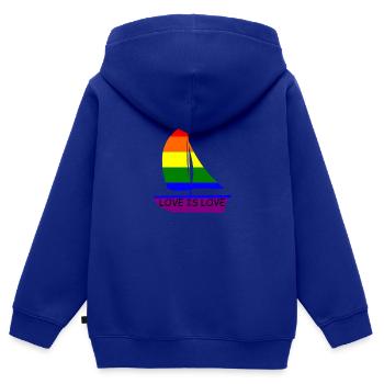 Love is love lgbtq - Kinder Premium Organic Zip Hoodie - Royalblau - Hinten - AI Model Kid Male (0cm)