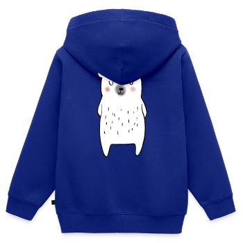 Kleiner Eisbär - Kinder Premium Organic Zip Hoodie - Royalblau - Hinten - AI Model Kid Male (0cm)