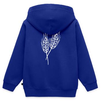 Weizen Illustration Brotbäcker Geschenkidee - Kinder Premium Organic Zip Hoodie - Royalblau - Hinten - AI Model Kid Male (0cm)