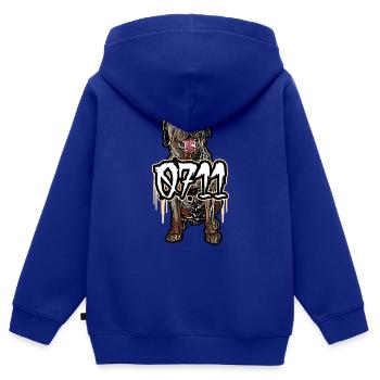 Rottweiler 0711 - Kinder Premium Organic Zip Hoodie - Royalblau - Hinten - AI Model Kid Male (0cm)