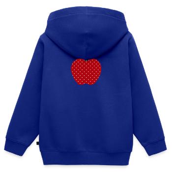 Apfel gepunktet - Kinder Premium Organic Zip Hoodie - Royalblau - Hinten - AI Model Kid Male (0cm)