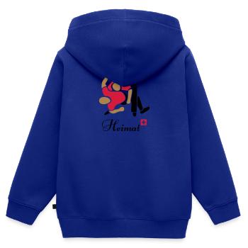 Schwingen - Kinder Premium Organic Zip Hoodie - Royalblau - Hinten - AI Model Kid Male (0cm)