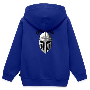 Gladiateur - Sweat Premium à capuche zippé enfant bio - bleu roi - Dos - AI Model Kid Male (0cm)