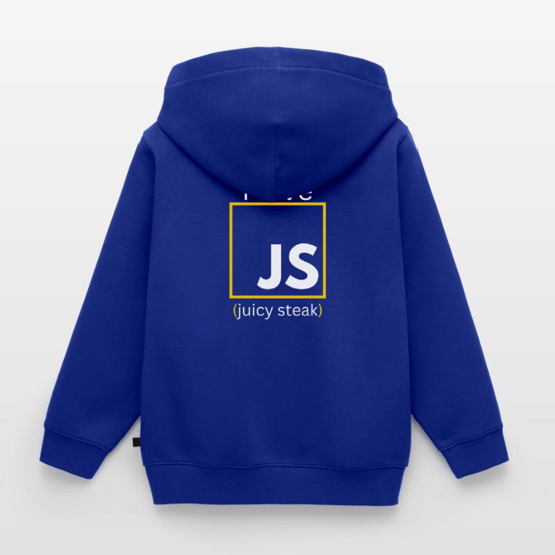 JavaScript web developer funny programming Kids Premium Organic Zip-up Hoodie