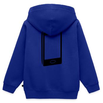 Handy symbol - Kinder Premium Organic Zip Hoodie - Royalblau - Hinten - AI Model Kid Male (0cm)