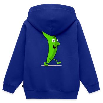 Funny pea - Kinder Premium Organic Zip Hoodie - Royalblau - Hinten - AI Model Kid Male (0cm)