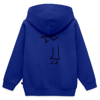 querflöte - Kinder Premium Organic Zip Hoodie - Royalblau - Hinten - AI Model Kid Male (0cm)