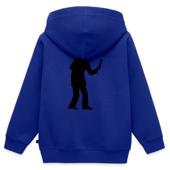 Detective - Sweat Premium à capuche zippé enfant bio - bleu roi - Dos - AI Model Kid Male (0cm)