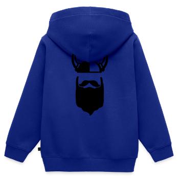 viking - Sweat Premium à capuche zippé enfant bio - bleu roi - Dos - AI Model Kid Male (0cm)