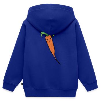 Möhre - Kinder Premium Organic Zip Hoodie - Royalblau - Hinten - AI Model Kid Male (0cm)
