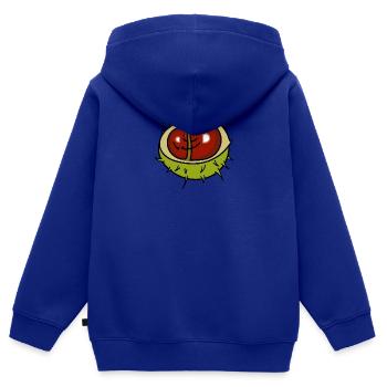 Kastanie Paar Liebe - Kinder Premium Organic Zip Hoodie - Royalblau - Hinten - AI Model Kid Male (0cm)