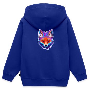 cute fox head 1 - Kinder Premium Organic Zip Hoodie - Royalblau - Hinten - AI Model Kid Male (0cm)
