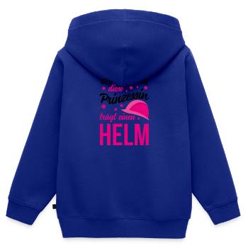 Krone prinzessin helm Geschenk Gerüstbauer Beruf - Kinder Premium Organic Zip Hoodie - Royalblau - Hinten - AI Model Kid Male (0cm)