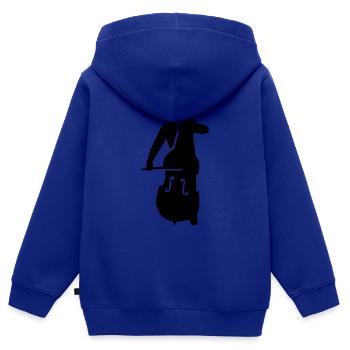 Kontrabass - Kinder Premium Organic Zip Hoodie - Royalblau - Hinten - AI Model Kid Male (0cm)