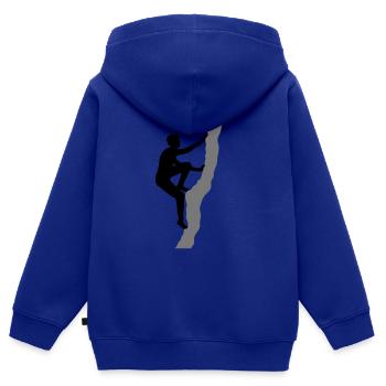 free climber summit climber climber climbing mountain - Kids Premium Organic Zip-up Hoodie - royal blue - Back - AI Model Kid Male (0cm)