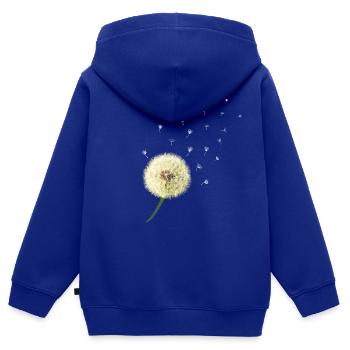 Dandelion wish you something - Kids Premium Organic Zip-up Hoodie - royal blue - Back - AI Model Kid Male (0cm)