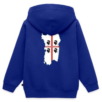 Sardinia 4 Moors - Kids Premium Organic Zip-up Hoodie - royal blue - Back - AI Model Kid Male (0cm)