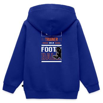 Bester Football Trainer Footballtrainer Training - Kinder Premium Organic Zip Hoodie - Royalblau - Hinten - AI Model Kid Male (0cm)