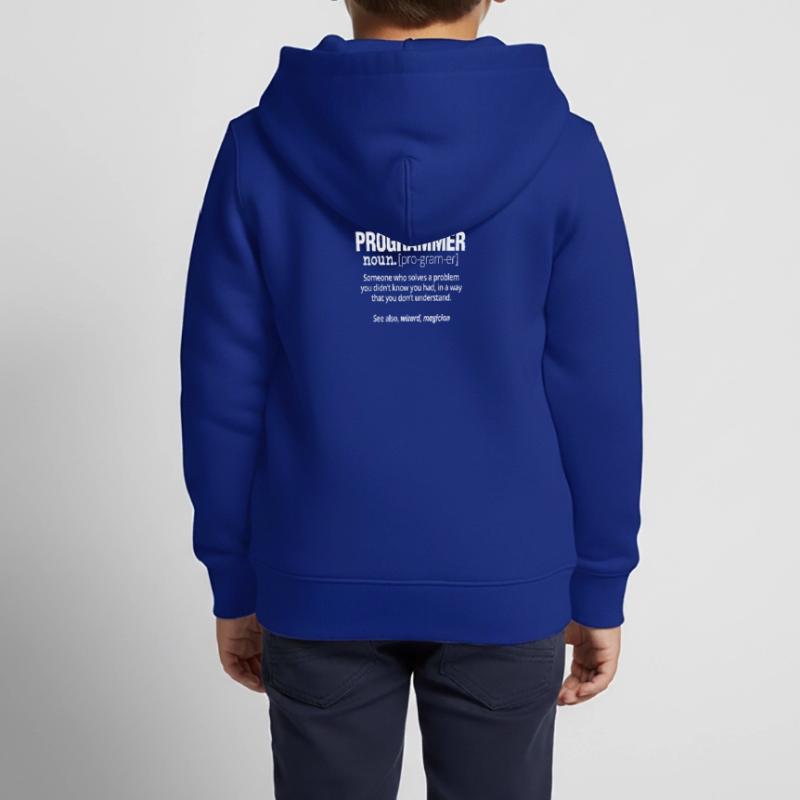 Programmer Noun Funny Software Engineer Coder Kids Premium Organic Zip-up Hoodie
