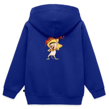Souris Mexique ARRIBA - Sweat Premium à capuche zippé enfant bio - bleu roi - Dos - AI Model Kid Male (0cm)