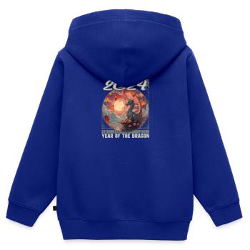 Chinesisches Neujahr des Drachen Surrealer verträumter Drache - Kinder Premium Organic Zip Hoodie - Royalblau - Hinten - AI Model Kid Male (0cm)