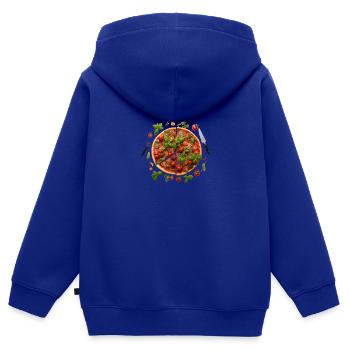 Pizza Garden Ernte Grüner Daumen - Kinder Premium Organic Zip Hoodie - Royalblau - Hinten - AI Model Kid Male (0cm)