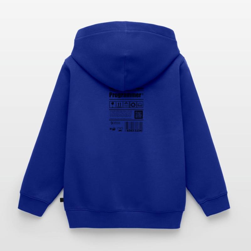 Coder programmer caffeine developer gift Kids Premium Organic Zip-up Hoodie