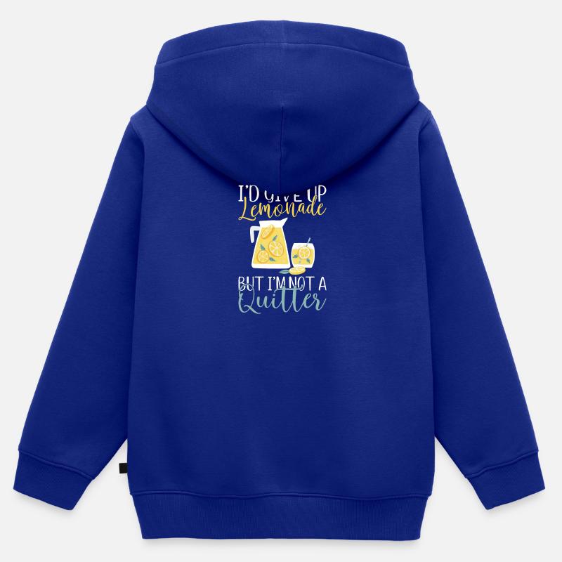 Idées cadeaux de limonade - Sweat Premium à capuche zippé enfant bio - bleu roi