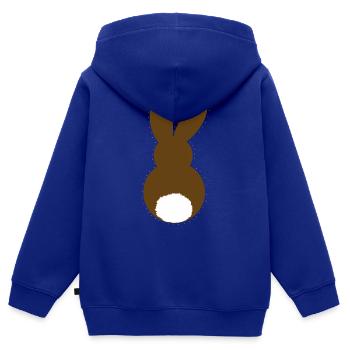 Hare - Kids Premium Organic Zip-up Hoodie - royal blue - Back - AI Model Kid Male (0cm)
