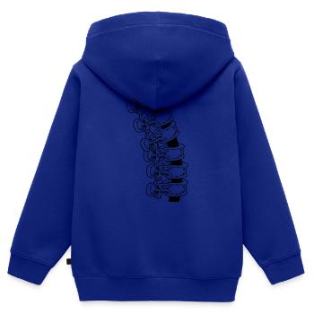 Vertébrés - Sweat Premium à capuche zippé enfant bio - bleu roi - Dos - AI Model Kid Male (0cm)