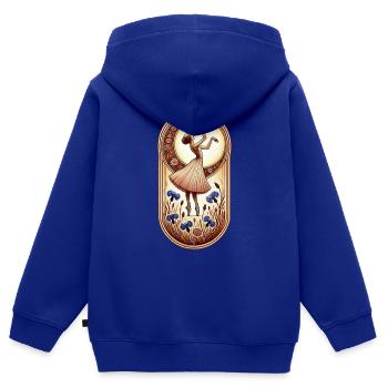 Ballerina - Kinder Premium Organic Zip Hoodie - Royalblau - Hinten - AI Model Kid Male (0cm)