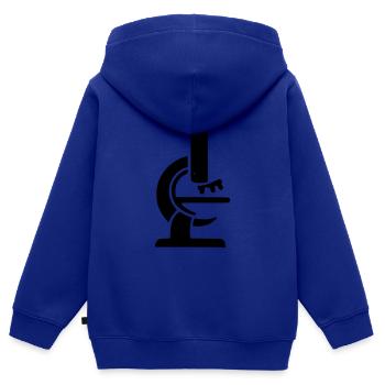 Microscope - Sweat Premium à capuche zippé enfant bio - bleu roi - Dos - AI Model Kid Male (0cm)