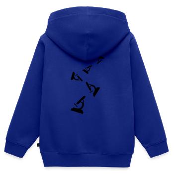 Icône de microscope - Sweat Premium à capuche zippé enfant bio - bleu roi - Dos - AI Model Kid Male (0cm)