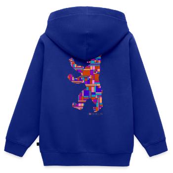 I Love Berlin Shirt - Berlin Bär Design - Berlin - Kinder Premium Organic Zip Hoodie - Royalblau - Hinten - AI Model Kid Male (0cm)