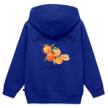 Lago Maggiore - Langensee - Schweiz - Italien - Kinder Premium Organic Zip Hoodie - Royalblau - Hinten - AI Model Kid Male (0cm)