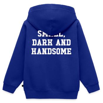 Klein dunkel und hübsch - Kinder Premium Organic Zip Hoodie - Royalblau - Hinten - AI Model Kid Male (0cm)